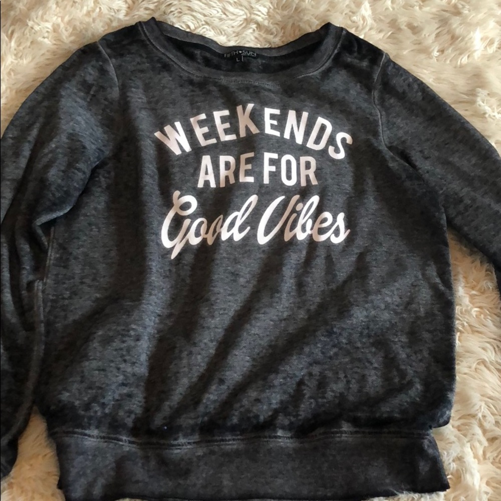 Distressed sweatshirt